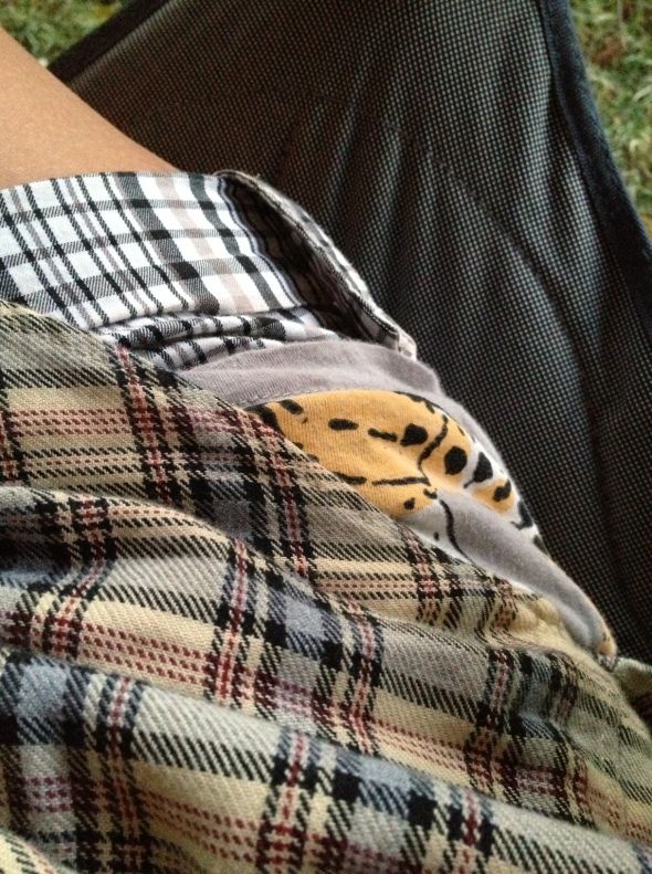Camping. The only time plaid-on-cheetah-on-plaid is ok.